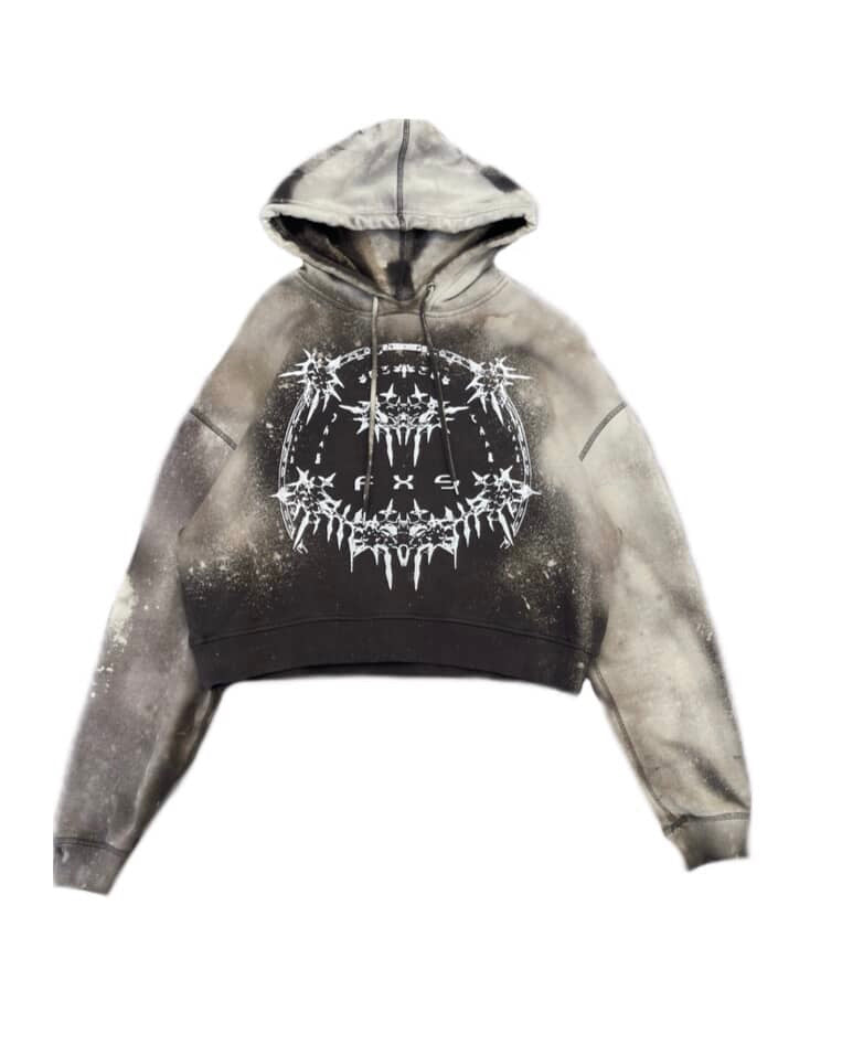 FORMULA-7 SFTS BLEACHED WOMENS CROPPED HOODIE (Women's M) Custom 1/1