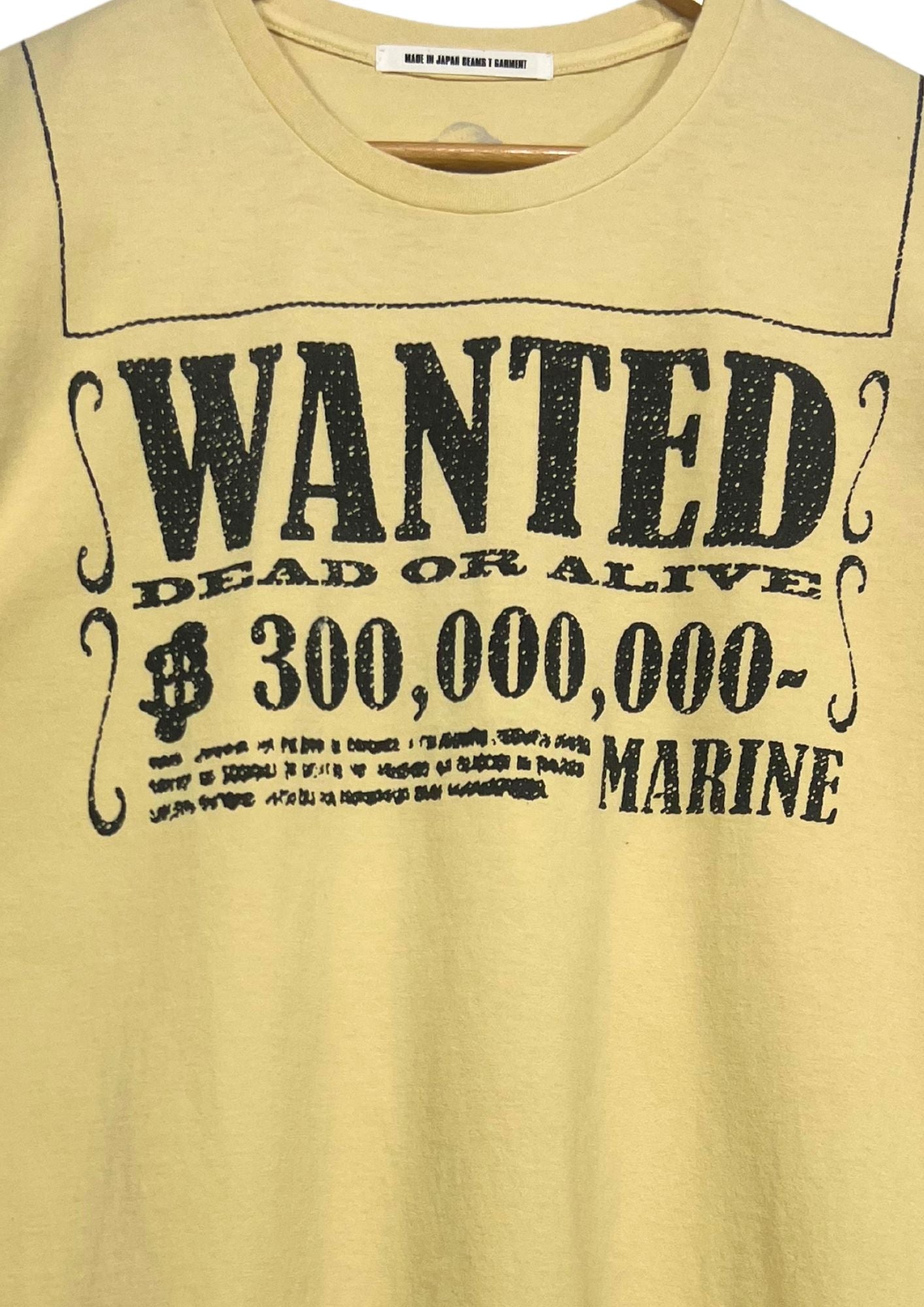 2009 One Piece x BEAMS Wanted T-shirt