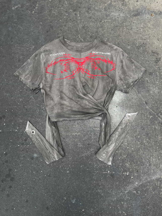 FORMULA-7 RED EMBRYO WRAP AROUND CROP TEE (Women's M) Custom 1/1