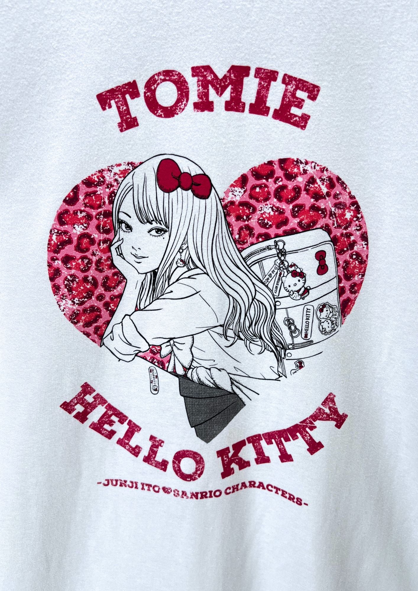 2024 Junji Ito x Sanrio Characters 'Tomie & Hello Kitty' Limited Collaboration Raglan Shirt (XL)I