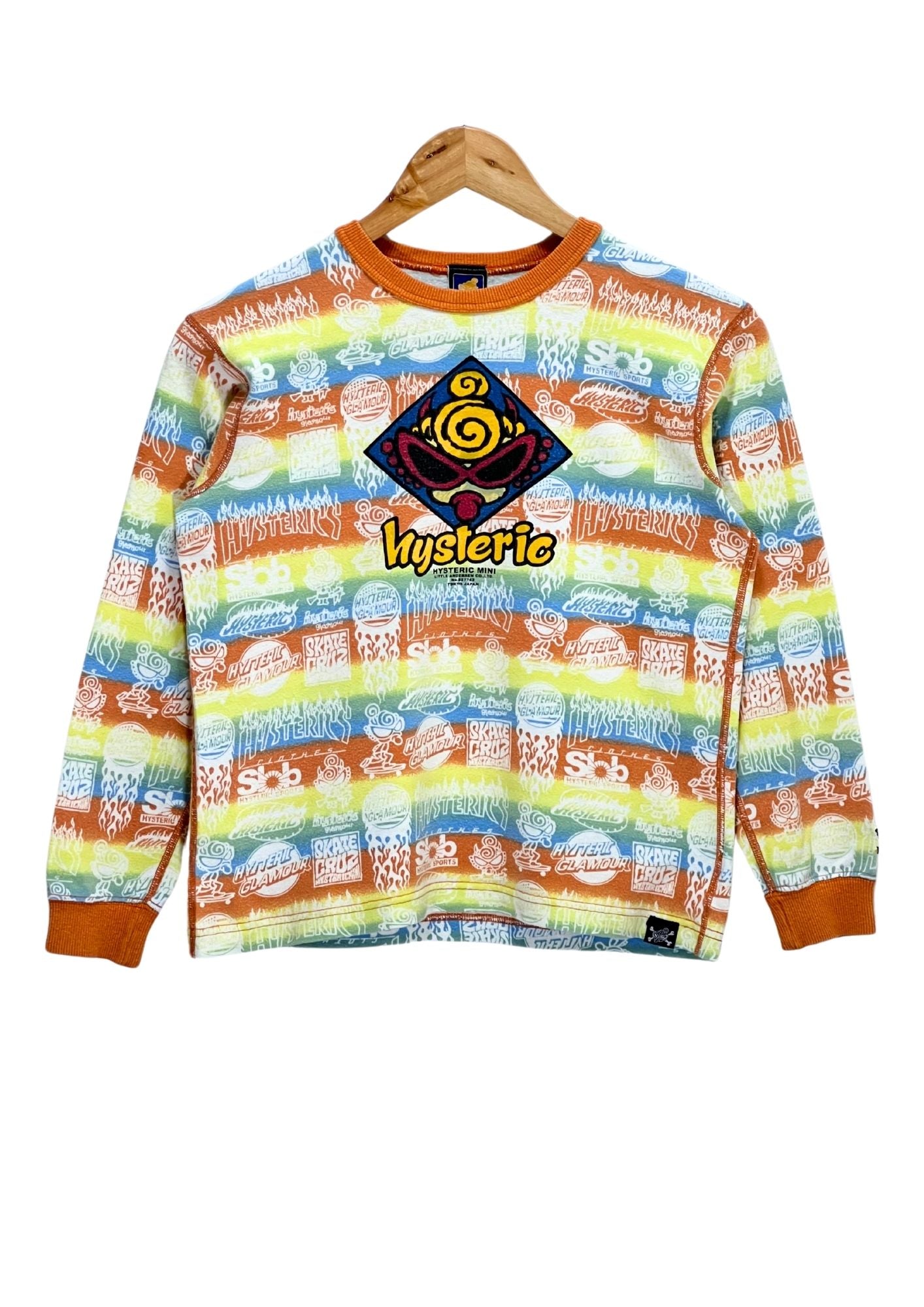 Y2K HYSTERIC MINI by HYSTERIC GLAMOUR 'Skate Brand Logos' Baby L/S Shirts (Ladies S-M)