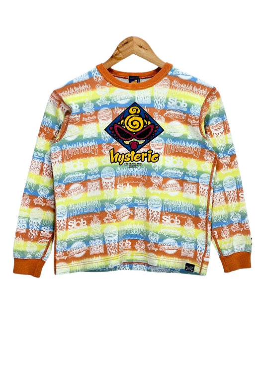 Y2K HYSTERIC MINI by HYSTERIC GLAMOUR 'Skate Brand Logos' Baby L/S Shirts (Ladies S-M)