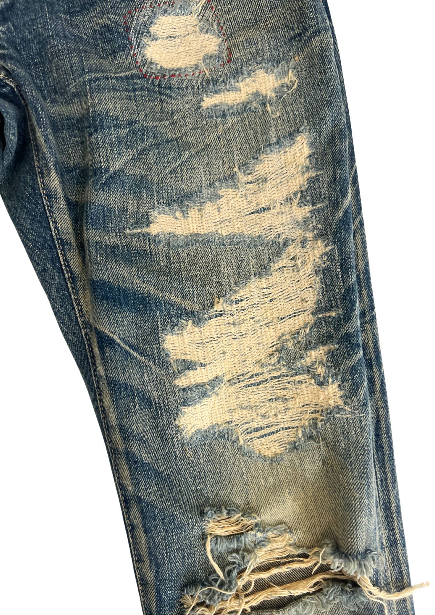 2000s Vintage HYSTERIC GLAMOUR Distressed Studs Denim