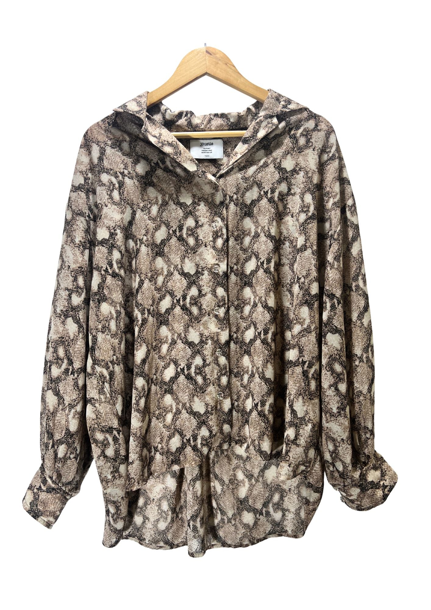 jouetie Japanese Brand Snake Skin Shirts (Ladies M Oversize)