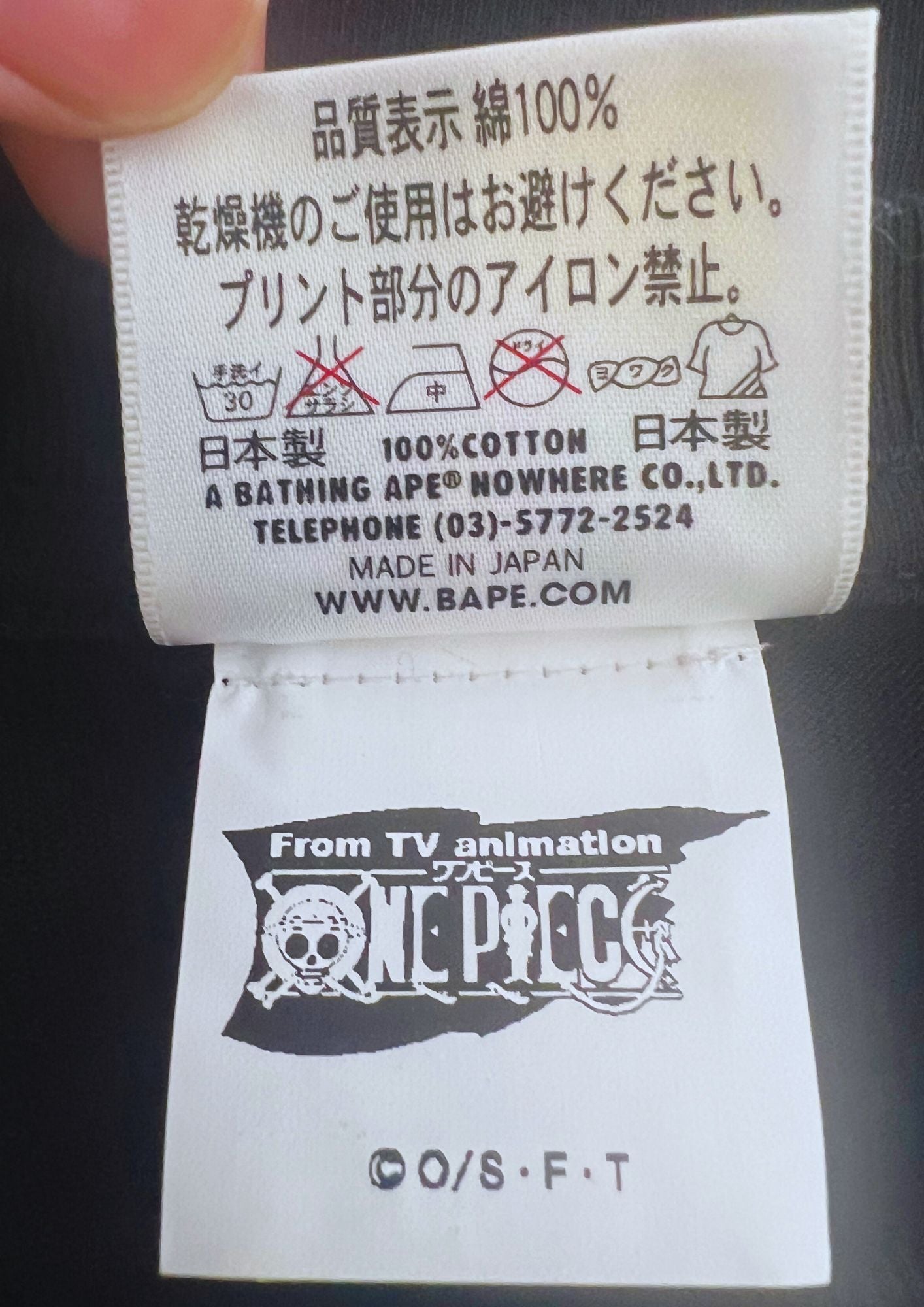 2012 A Bathing Ape x One Piece Zoro Pirate Flag Logo Camo T-shirt
