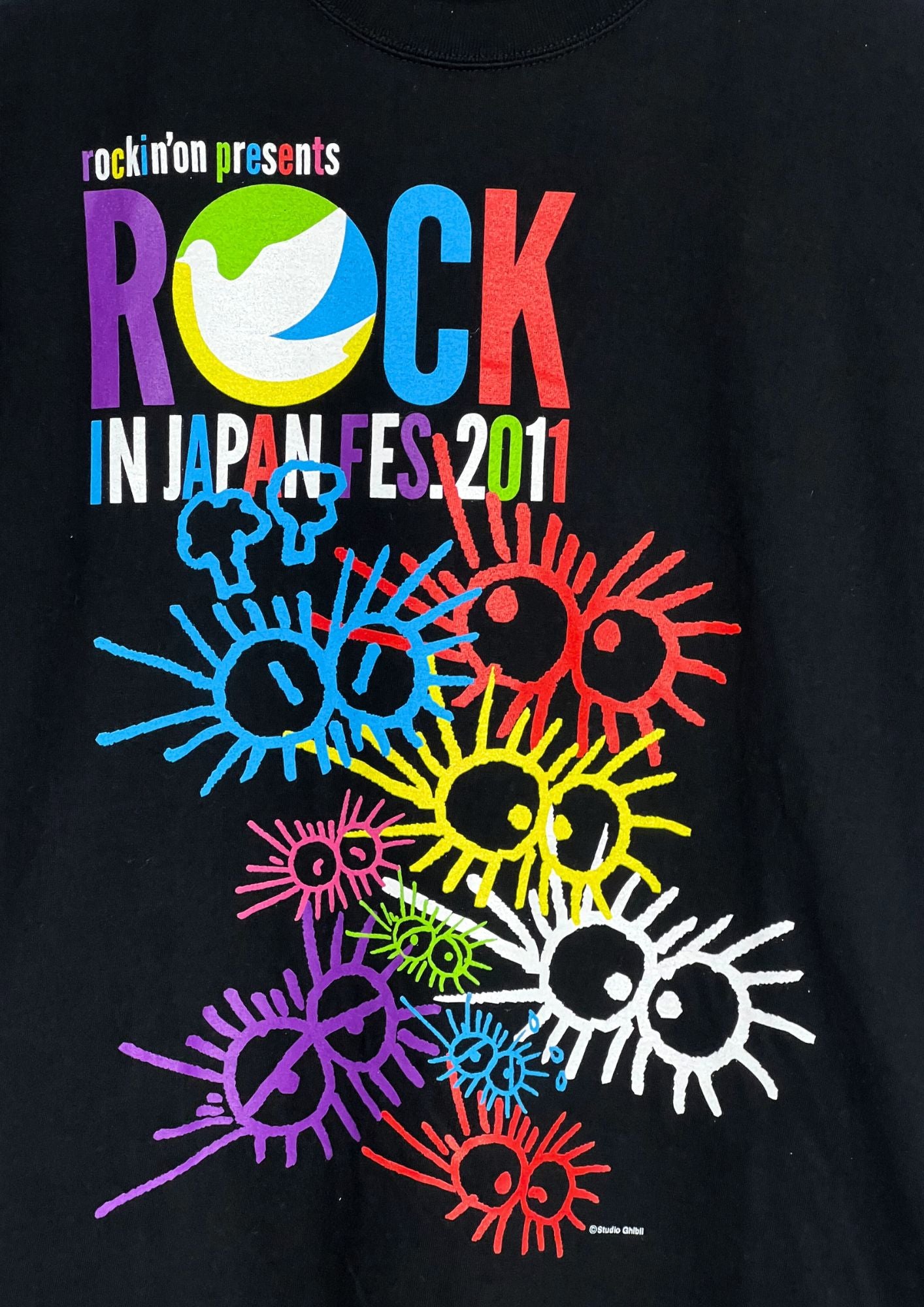 2011 Totoro x Rockin'on ROCK IN JAPAN Fest. 2011 'Susuwatari' T-shirt