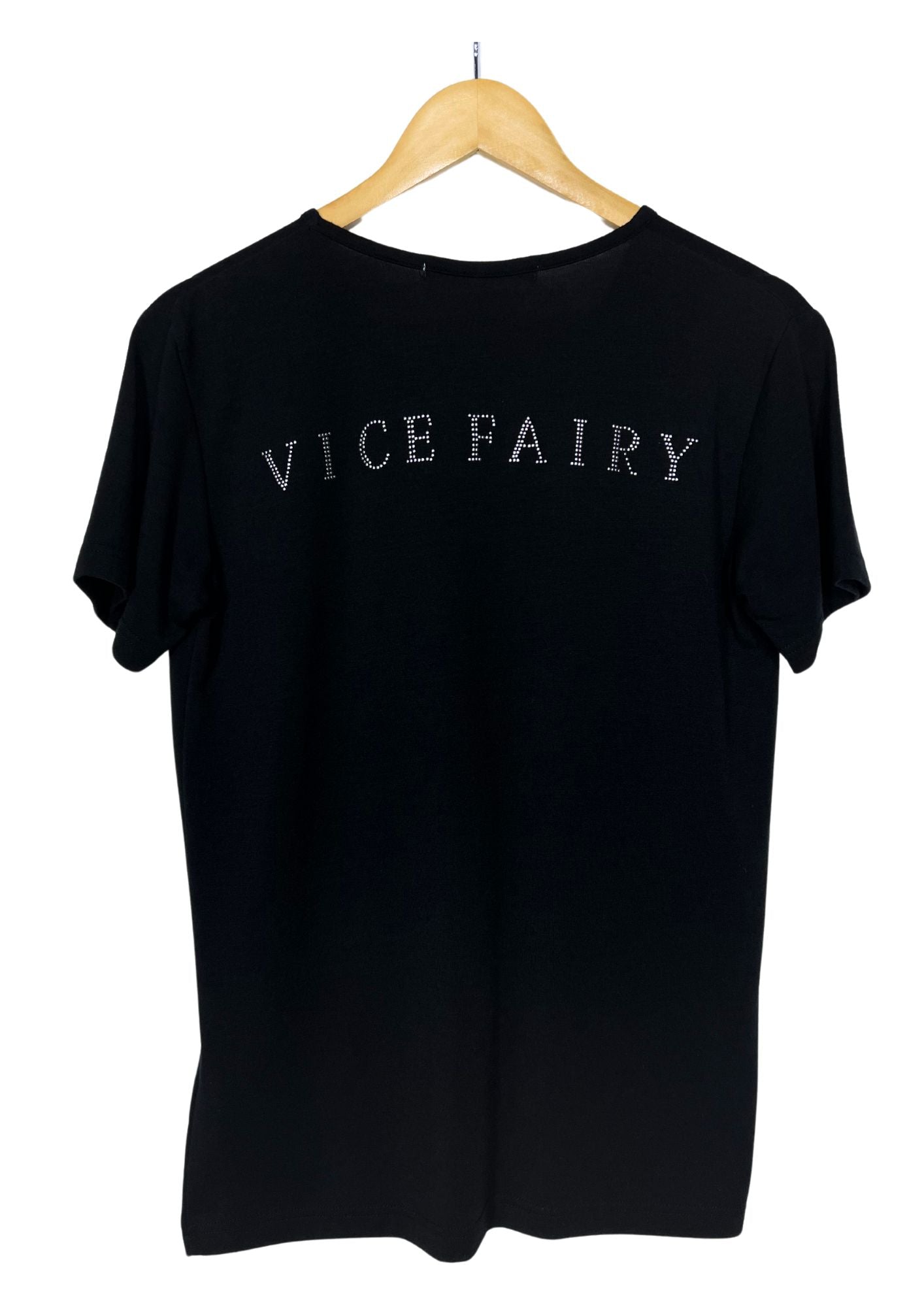 2000s VICE FAIRY Rhinesestone Skull T-shirt