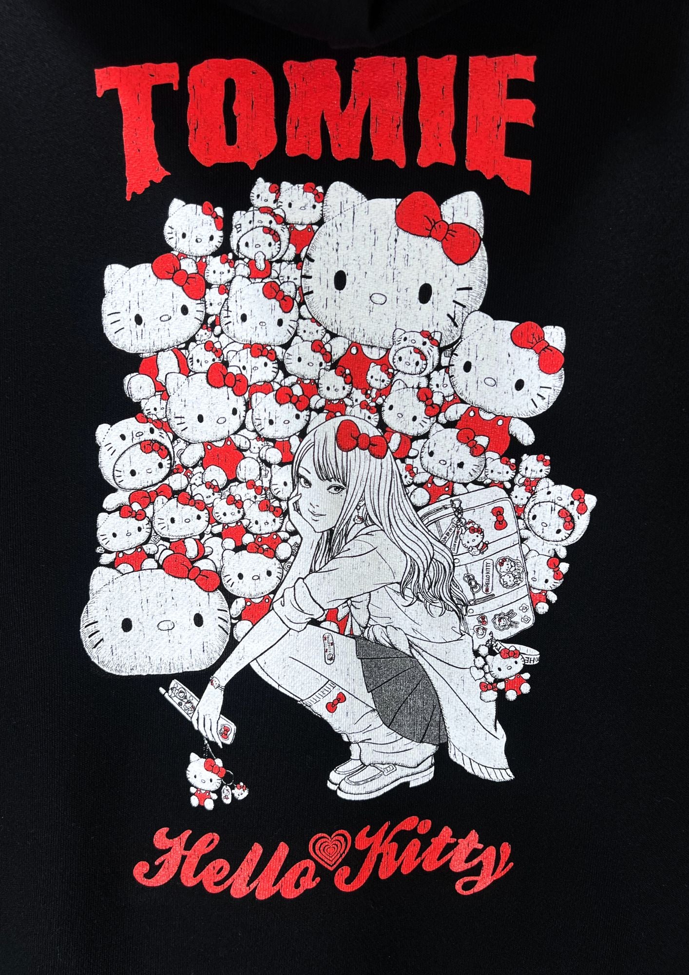 2024 Junji Ito x Sanrio Characters 'Tomie & Hello Kitty' Limited Collaboration Hoodie (XL)