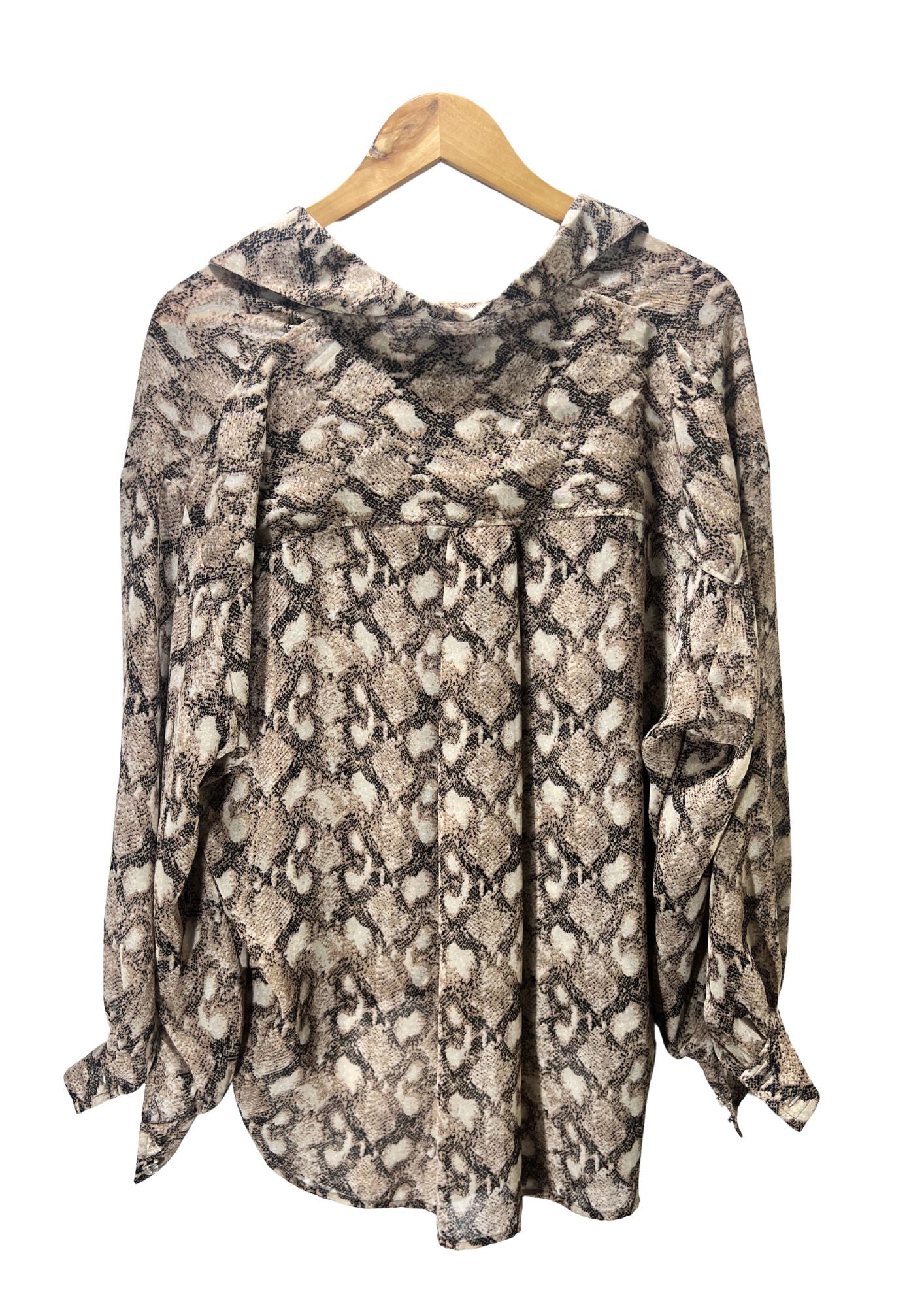 jouetie Japanese Brand Snake Skin Shirts (Ladies M Oversize)