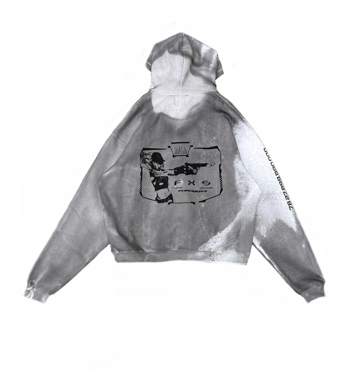 FORMULA-7 FXS XI-YAMA DROP WARPED BARCODE ZIP-UP HOODIE (XL) 1/1