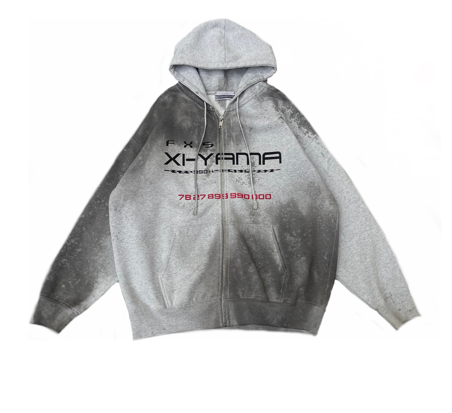 FORMULA-7 FXS XI-YAMA DROP /WARPED BARCODE R.C ZIP UP HOODIE (L) 1/1