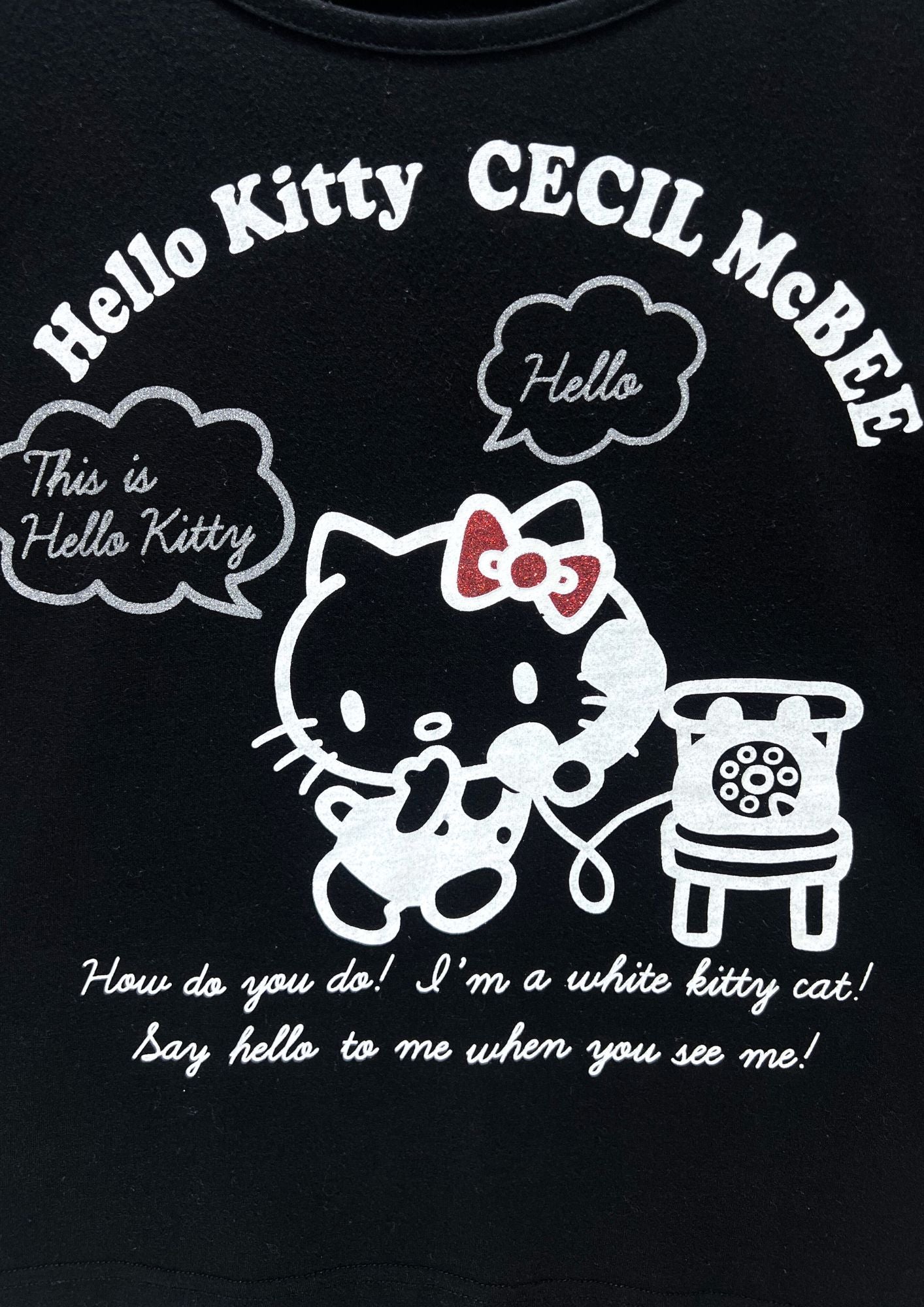 Sanrio Hello Kitty x Cecil McBee ‘Meet Hello Kitty” Boxy T-shirt (Ladies M)